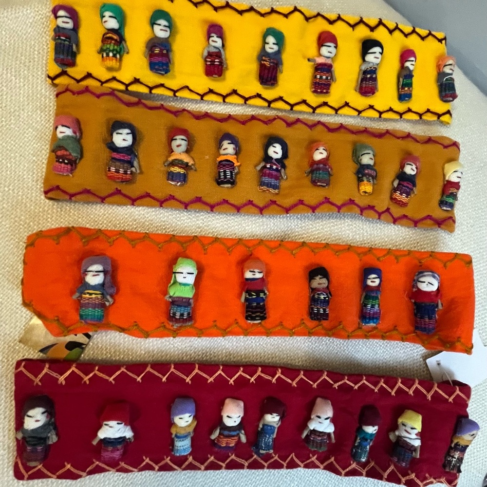 NWT Colorful Handmade Dolls Headbands from Mexico 🇲🇽